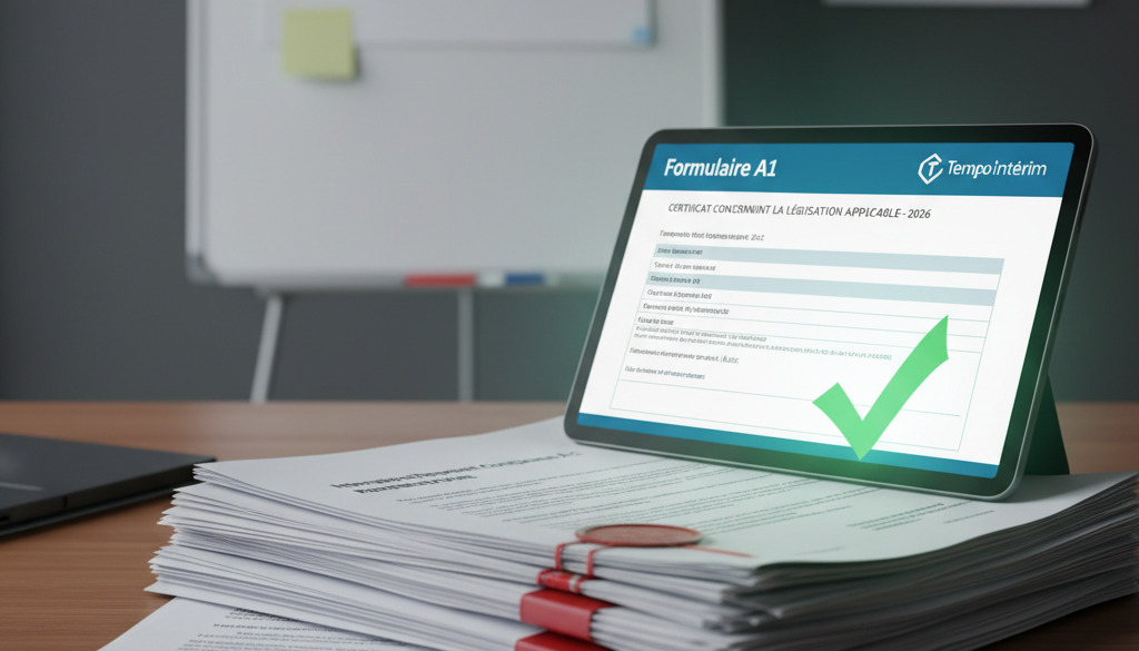 Formulaire A1 et documents légaux sur le recrutement international, soulignant la conformité.